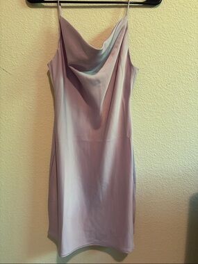 Urban Outfitters Lavender Satin Cowl Mini Dress NWT